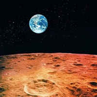 月球上看地球真实图片 唯美的月球上看地球图片