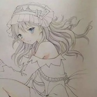 动漫女生素描图片简单 好看的简单冬梅女士素描图片