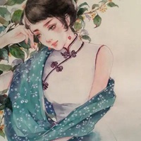 动漫旗袍少女图片 民国旗袍女子动漫图片