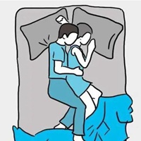 情侣睡姿卡通图片 卡通情侣拥抱睡觉姿势图片