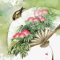 扇子画中国风手绘图片 简单的中国风扇子画手绘图