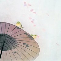 油纸伞手绘图片 简单的古风油纸伞手绘图片