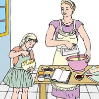 做饭图片大全卡通图片 女人厨房做饭图片卡通