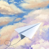 纸飞机头像 简约唯美纸飞机头像