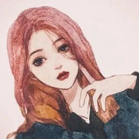 女生头像插画 韩国唯美手绘插画女生头像