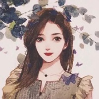 女生头像插画 韩国唯美手绘插画女生头像