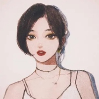 女生头像插画 韩国唯美手绘插画女生头像