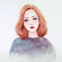 女生头像插画 韩国唯美手绘插画女生头像