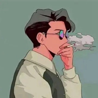 抽烟男头像高清 漫画吸烟的男生头像