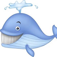 蓝鲸插画图片唯美 手绘唯美星空蓝鲸插画图片