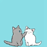 闺蜜q版图片 两个猫咪闺蜜可爱Q版萌图