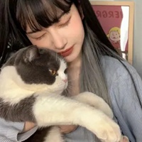 头像女抱猫咪 网红女生抱猫咪可爱头像