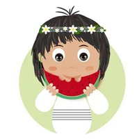 欧美女生吃西瓜头像 女孩吃西瓜的可爱头像