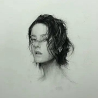 素描侧面女生头像 素描气质美女侧脸头像