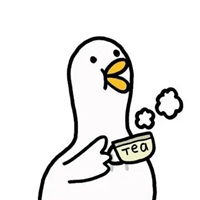 戴珍珠女孩+可爱鸭鸭一起的卡通可爱头像