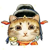财神猫招财系列插画风格头像