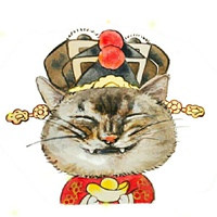 财神猫招财系列插画风格头像