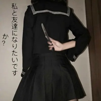 黑色jk制服头像霸气 好看的jk制服女生霸气黑色头像