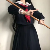 黑色jk制服头像霸气 好看的jk制服女生霸气黑色头像