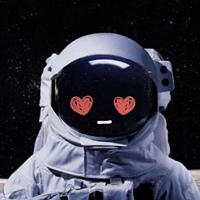 太空人情侣头像 超火粉色太空人情侣头像