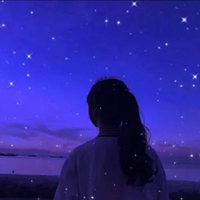 星空滤镜的女生头像