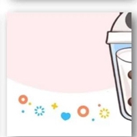 卡通无水印喝奶茶的可爱九宫格拼图素材
