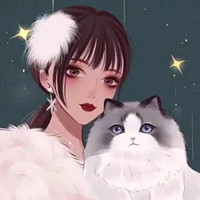 女生与猫头像 动漫女孩和猫咪头像