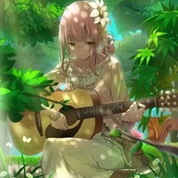 森林系吉他女生头像