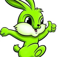 绿色兔子头像-撒野超萌绿色兔子头像