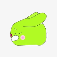 绿色兔子头像-撒野超萌绿色兔子头像