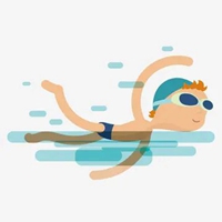 花样游泳运动头像 卡通花样游泳运动项目头像