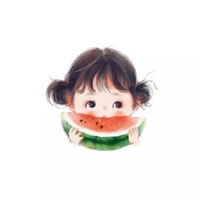 吃西瓜的动漫头像