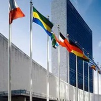 联合国世界粮食计划署旗帜会徽高清图片