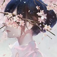 超好看的动漫带樱花的女生头像