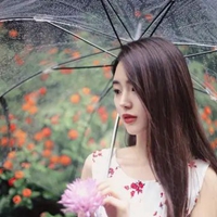 月刊少女打伞淋雨图片
