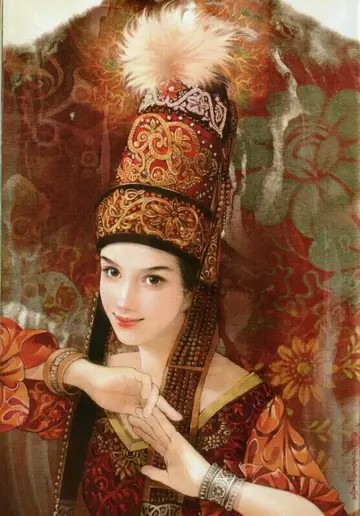 微信哈萨克族美女头像图片