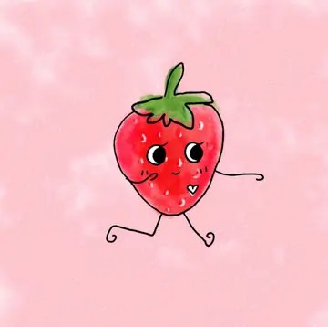 一个草莓卡通头像