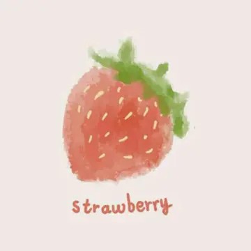 墨茶草莓唯美头像