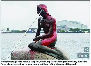 丹麦美人鱼雕像高清头像图片