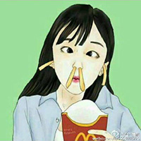 吃麦当劳的女汉子