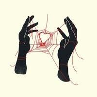 有意境的手织蜘蛛网个性头像