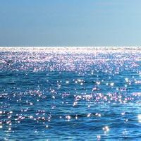 唯美海面波光粼粼的风景微信头像