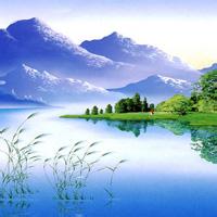 中国山水油画风景微信头像