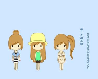 简笔小清新人物头像