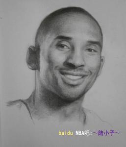 nba素描科比头像