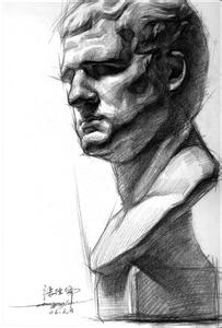 素描石膏头像嘴的画法